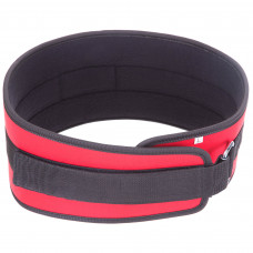 Пояс атлетичний текстильний Zelart SB-165486 спинка-15см розмір-XS-XXL червоний