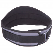 Пояс атлетичний текстильний Zelart SB-165506 спинка-15см розмір-XS-XXL сірий
