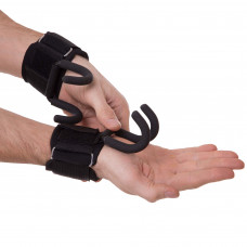 Гаки для підтягування і тяги на зап'ястя Zelart SB-167060 2шт чорний