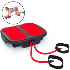 Тренажер для преса універсальна дошка для преса POWER ABDOER PRO-SUPRA SB-730 чорний-червоний