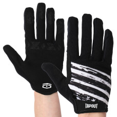 Перчатки спортивные TAPOUT SB168519 (PL, PVC, закрытые пальцы, р-р XS-XL, черный-белый)