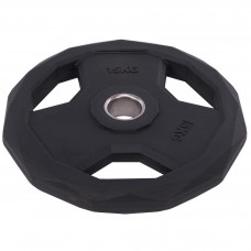 Млинці диски поліуретанові з потрійним хватом та металевою втулкою LI NUO SC-3858-15 51мм 15кг чорний