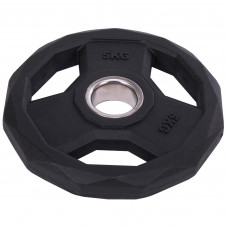 Млинці диски поліуретанові з потрійним хватом та металевою втулкою LI NUO SC-3858-5 51мм 5кг чорний