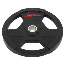 Блины диски обрезиненные с тройным хватом и металлической втулкой внутренний ø51мм LIFE FITNESS SC-80154B-20 20кг (черный)