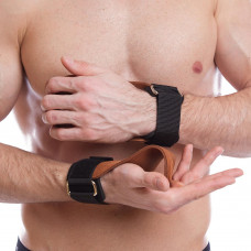 Накладки для підтягування та тяги SP-Sport SC-80318 чорний-коричневий