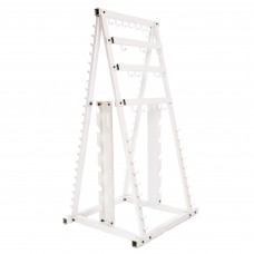 Стойка горизонтальная для грифов гантелей и штанг Zelart SC-8042A (металл, размер 94х82х178см, белый)