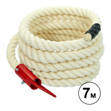 Канат для лазіння з бавовни з кріпленням SP-Planeta SO-5304 7м білий