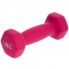 Гантель для фитнеса неопреновая 1штука SP-Planeta TA-0001-1 (1x1кг) (цена за 1шт, цвета в ассортименте)