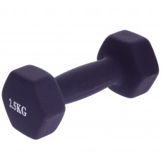 Гантель для фитнеса неопреновая 1штука SP-Planeta TA-0001-2_5 (1x2,5кг) (цена за 1шт, цвета в ассортименте)