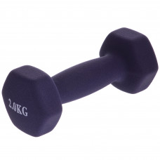 Гантель для фитнеса неопреновая 1штука SP-Planeta TA-0001-2 (1x2кг) (цена за 1шт, цвета в ассортименте)