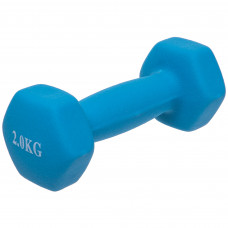 Гантель для фитнеса неопреновая 1штука SP-Planeta TA-0001-2 (1x2кг) (цена за 1шт, цвета в ассортименте)