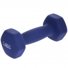 Гантель для фитнеса неопреновая 1штука SP-Planeta TA-0001-2 (1x2кг) (цена за 1шт, цвета в ассортименте)