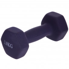 Гантель для фитнеса неопреновая 1штука SP-Planeta TA-0001-3 (1x3кг) (цена за 1шт, цвета в ассортименте)