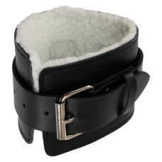 Манжет для тяги на руки и ноги 1 штука MDbuddy Ankle Cuff TA-00069 (PU, сталь, шерсть, размер 48х10см, черный)