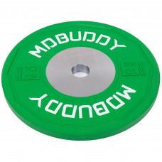 Бамперні диски гумові Bumper Plates MDbuddy TA-00683-10 51мм 10кг зелений