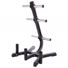 Стойка вертикальная для блинов дисков и грифов Zelart TA-0915 (металл, размер 69x64x103см, черный)