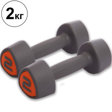 Гантели цельные с полиуретановым покрытием 2штуки Record TA-0930-2 (2х2кг) (CPU покрытие, цена за 2шт) LKDB-804