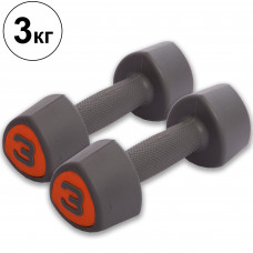 Гантели цельные с полиуретановым покрытием 2штуки Record TA-0930-3 (2х3кг) (CPU покрытие, цена за 2шт) LKDB-804