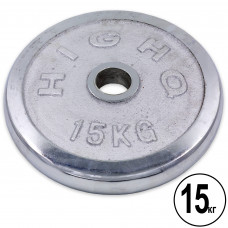 Блины диски хромированные внутренний ø52мм HIGHQ SPORT TA-1457-15B 15кг (металл хромированный)