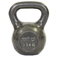 Гиря тренувальна цільна чавунна пофарбована SP-Sport TA-1815-20P вага 20кг чорний