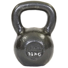 Гиря тренувальна цільна чавунна пофарбована SP-Sport TA-1815-32P вага 32кг чорний