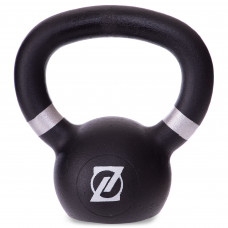 Гиря тренувальна цільна чавунна пофарбована Zelart TA-2238-4 вага 4кг чорний