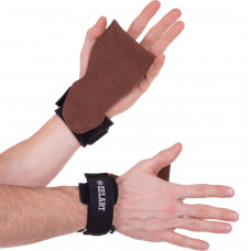 Накладки для підтягування та тяги Zelart TA-2255 чорний-коричневий