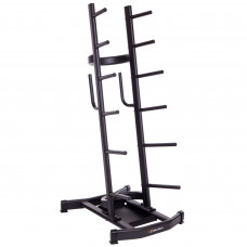 Стойка вертикальная для блинов дисков грифов и бодибаров Zelart TA-2661 (MD6312) (металл, размер 72x64x145см, черный) уп.в 2ящ