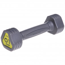 Гантель цельная с полиуретановым покрытием 1штука Zelart TA-2678-1 (1x1кг) (1шт, TPU, серый)