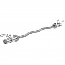 Гриф для штанги сталевий хромований Олімпійський W-подібний із замками Zelart TA-2706 довжина 1,22 м ø50мм хром