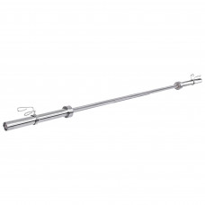 Гриф для штанги сталевий хромований Олімпійський професійний прямий із замками та підшипником Zelart TA-2717 довжина 2,2м ø50мм хром