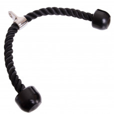 Канат гнучка тяга для трицепса з подвійним хватом Zelart TA-2728 68см чорний