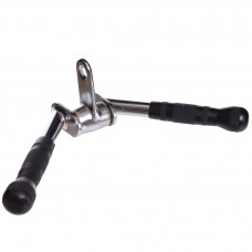 Рукоятка для тяги на трицепс V-подібна ручка для блочного тренажера Zelart TA-2736 хром