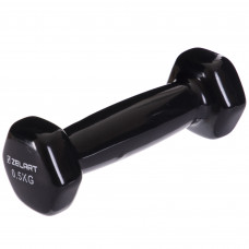 Гантель для фитнеса виниловая 1штука Zelart TA-2777-0_5 (1x0,5кг) (MD2016-0,5) (цена за 1шт, цвета в ассортименте)