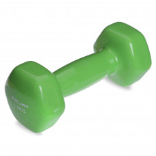 Гантель для фитнеса виниловая 1штука Zelart TA-2777-1_5 (1x1,5кг) (MD2016-1,5) (цена за 1шт, цвета в ассортименте)