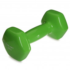 Гантель для фитнеса виниловая 1штука Zelart TA-2777-2 (1x2кг) (MD2016-2) (цена за 1шт, цвета в ассортименте)