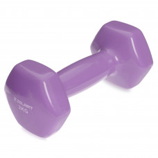 Гантель для фитнеса виниловая 1штука Zelart TA-2777-2 (1x2кг) (MD2016-2) (цена за 1шт, цвета в ассортименте)