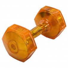 Гантель для фітнесу з TPU покриттям Zelart Jelly Urethane Coated Dumbbells TA-2946-15LB 1шт 6,8кг помаранчевий