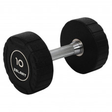 Гантель цельная профессиональная CPU покрытие 1штука Zelart TA-3111-10 (1х10кг)  (полиуретановое покрытие, вес 10кг)