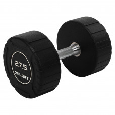 Гантель цельная профессиональная CPU покрытие 1штука Zelart TA-3111-27_5 (1х27,5кг)  (полиуретановое покрытие, вес 27,5кг)