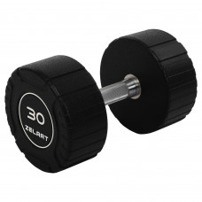 Гантель цельная профессиональная CPU покрытие 1штука Zelart TA-3111-30 (1х30кг)  (полиуретановое покрытие, вес 30кг)