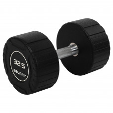 Гантель цільна професійна CPU покриття Zelart TA-3111-32_5 1шт 32,5кг чорний