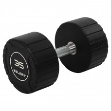 Гантель цельная профессиональная CPU покрытие 1штука Zelart TA-3111-35 (1х35кг)  (полиуретановое покрытие, вес 35кг)
