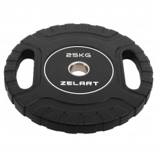 Блини диски CPU покриття 2 Handle металева втулка Zelart TA-3438-25 ø51мм 25кг чорний