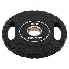 Блини диски CPU покриття 2 Handle металева втулка Zelart TA-3438-5 ø51мм 5кг чорний