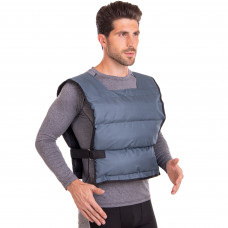 Жилет обважнювач із фіксованою вагою SP-Planeta TA-3547-10 вага-10кг сірий