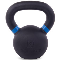 Гиря тренувальна цільна чавунна пофарбована Zelart TA-3638-12 вага 12кг черный-синий