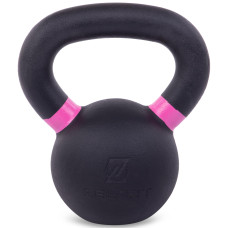 Гиря тренувальна цільна чавунна пофарбована Zelart TA-3638-8 вага 8кг чорний-рожевий