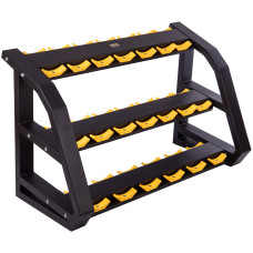 Стойка горизонтальная для гантелей трехъярусная на 10 пар LI NUO TA-3859 (металл, размер 88x75x145см, черный)