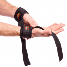 Напульсник спортивний фіксатор для зап'ястя й кисті з лямкою для тяги VALEO TA-4390 2шт чорний